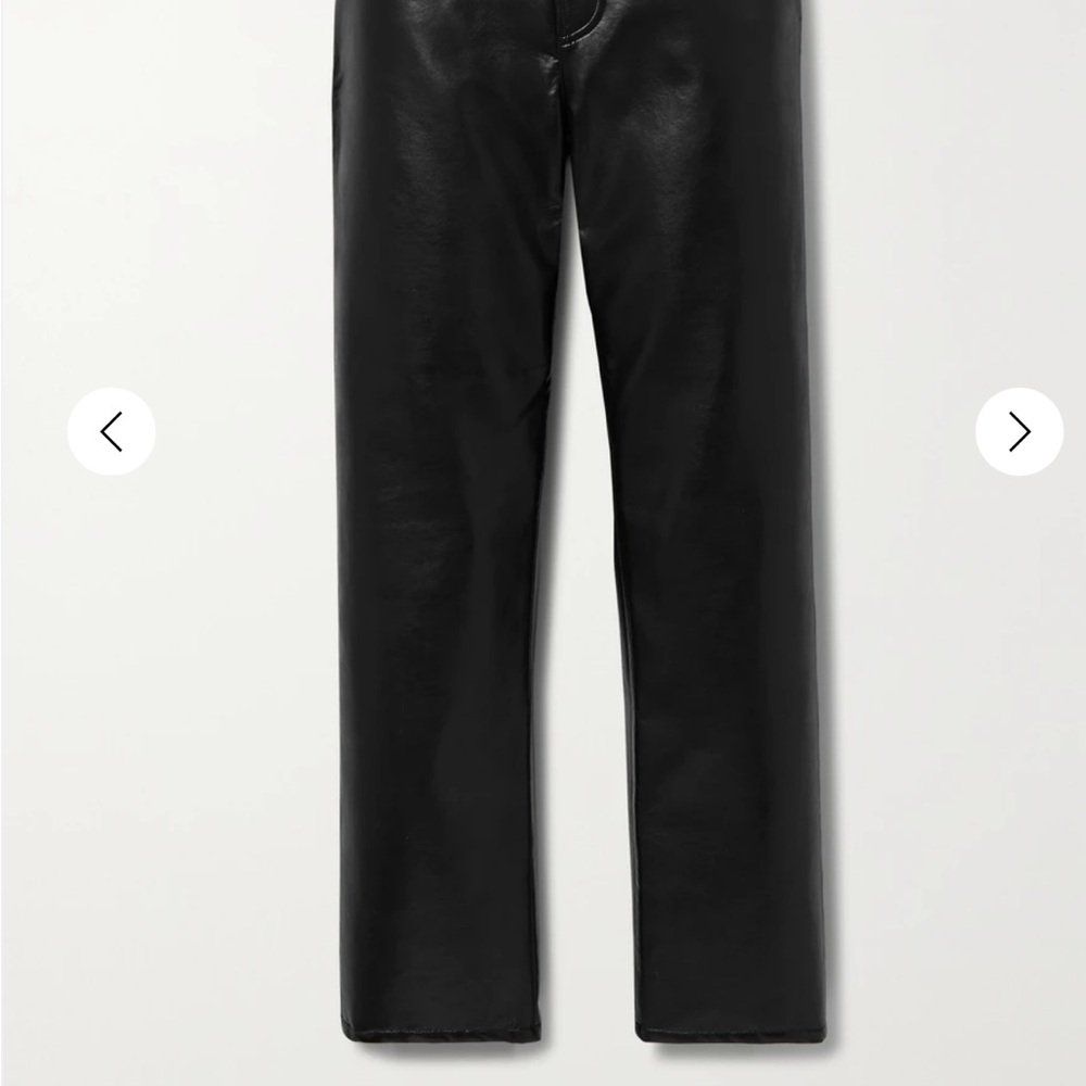 AGOLDE Black Leather Pants - Picture 3 of 4